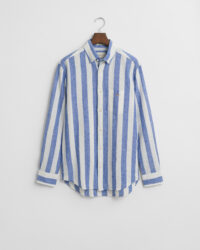 REG COTTON LINEN BOLD STRIPE SHIRT