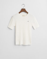 STRETCH COTTON CABLE SS C-NECK