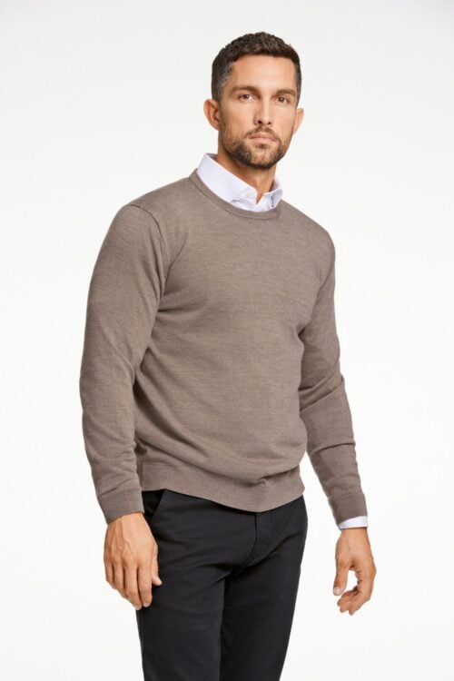 100% merino crew neck knit