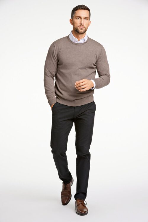 100% merino crew neck knit