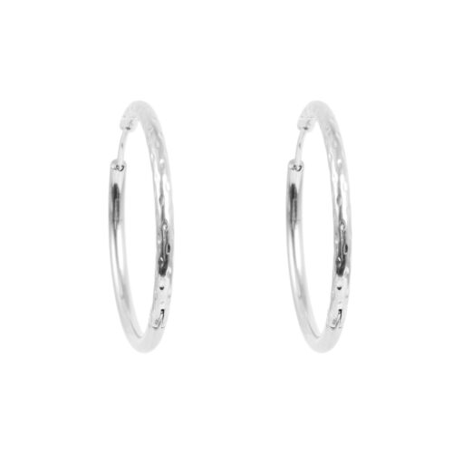 Earr, hoop MM structured, steel