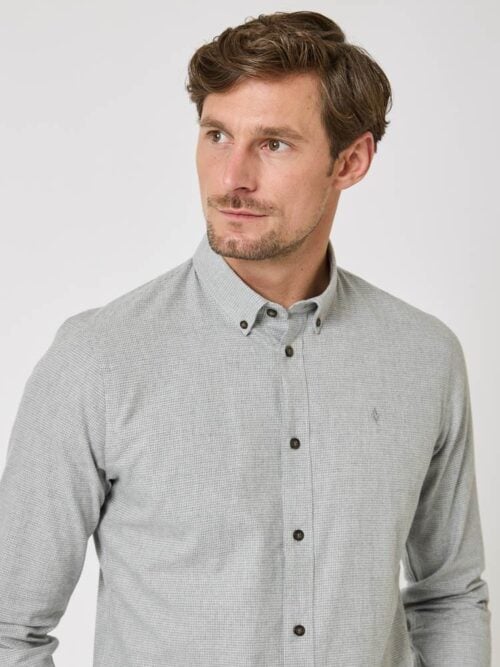 Flanell houndstooth skjorte