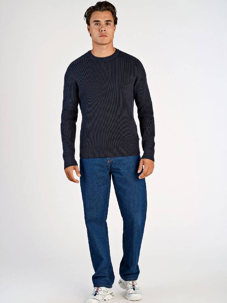Rib knitted o-neck knit - Bilde 2