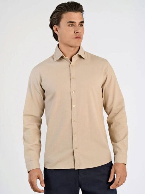 Soft indigo stretch shirt L/S