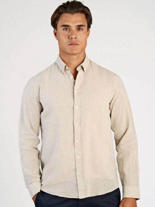 Linen/cotton shirt L/S
