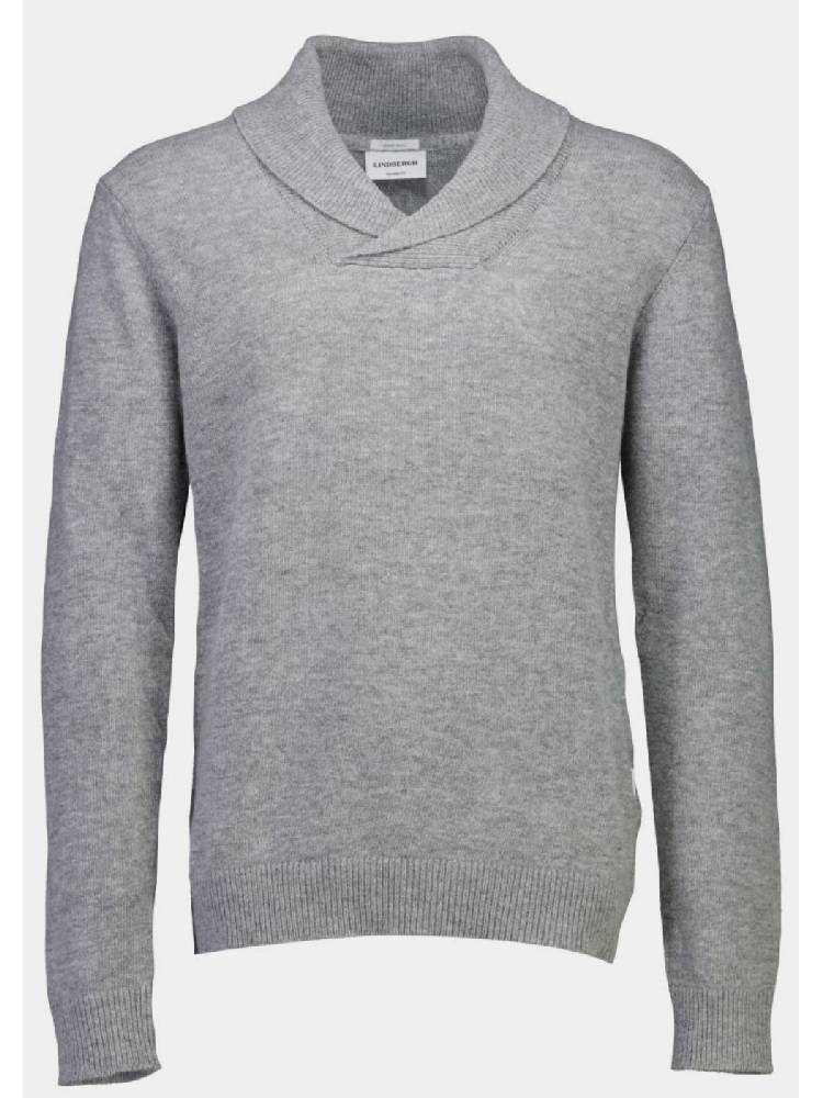 Lambswool shawl collar knit
