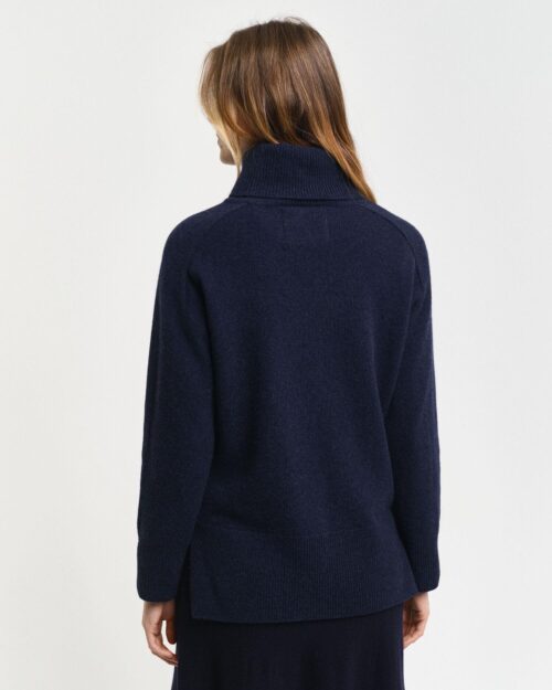 HERRINGBONE DETAIL ROLLNECK
