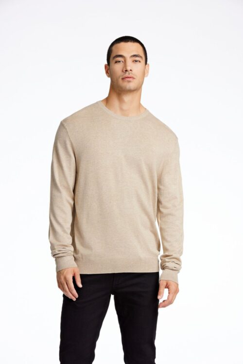 Melange round neck knit