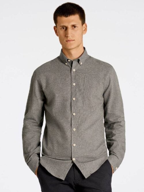 Mélange brushed shirt L/S