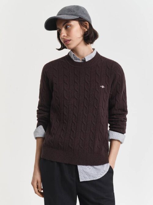 LAMBSWOOL CABLE C-NECK