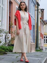 Stretch cotton dress