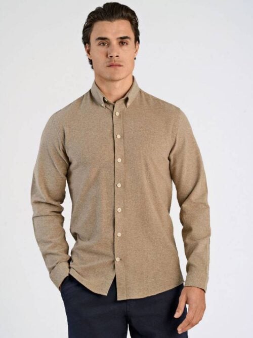 Mélange brushed shirt L/S