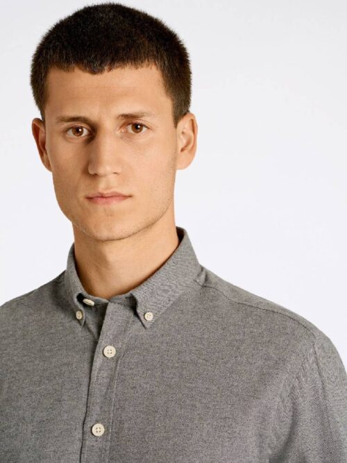 Mélange brushed shirt L/S