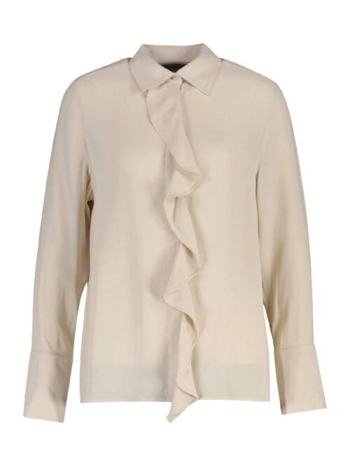 REG CREPE VISCOSE RUFFLE BLOUSE