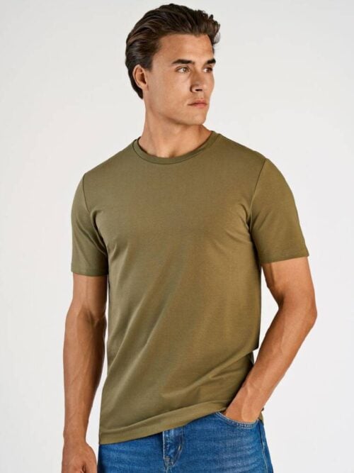 Mens stretch crew neck tee S/S