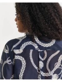REG SAILING PRINT COT SILK SHIRT