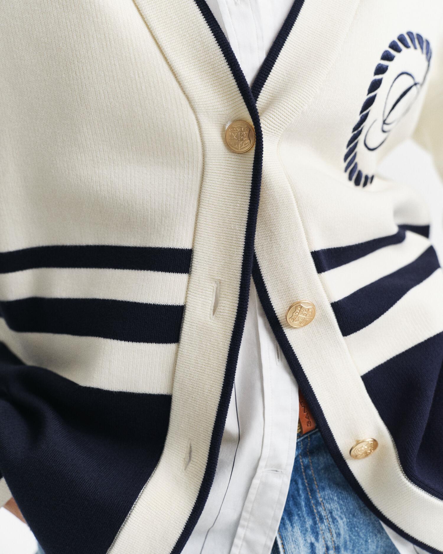 GANT VARSITY V-NECK CARDIGAN