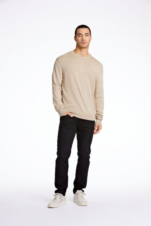 Melange round neck knit