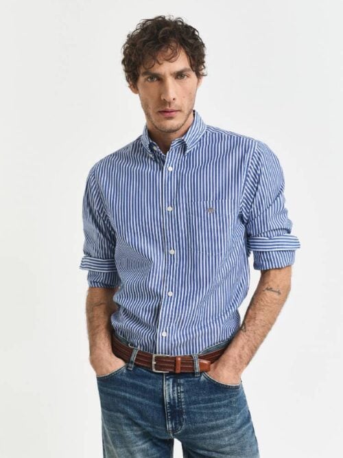 Reg Classic Poplin Stripe Shirt