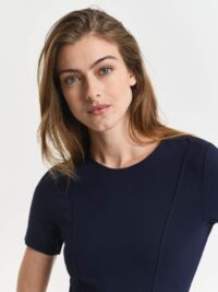 FIT AND FLARE SS JERSEY DRESS