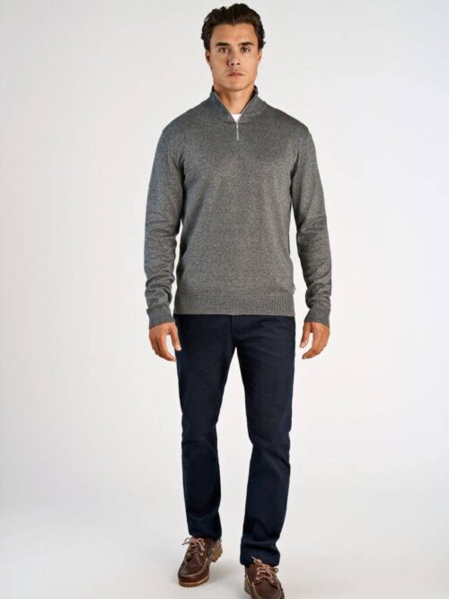Ecovero half zip L/S knit