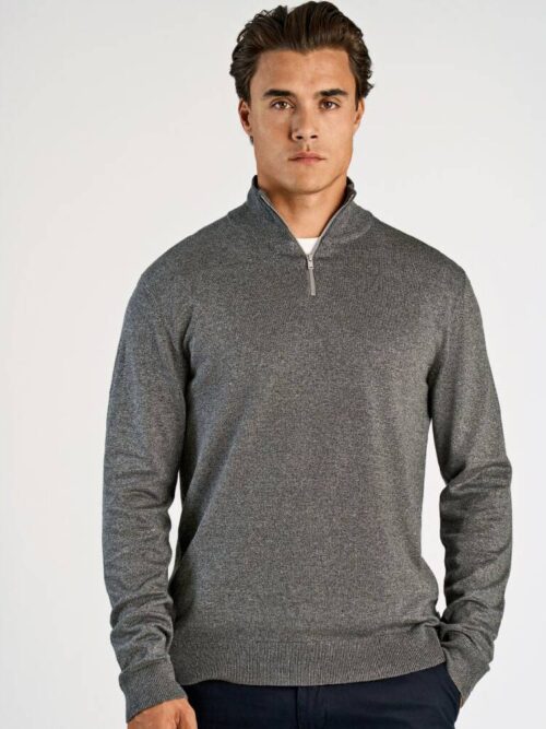 Ecovero half zip L/S knit