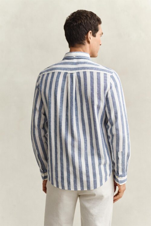 Reg Cotton Linen Stripe Shirt