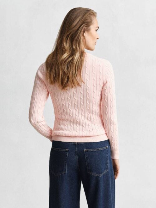 Stretch Cotton Cable C-Neck
