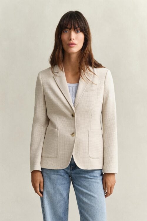Slim Fit Piqué Blazer