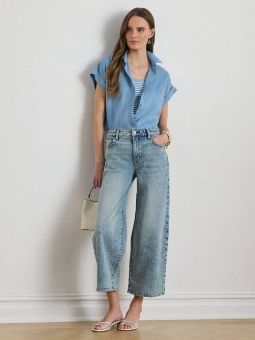 BROONO-SHORT SLEEVE-BUTTON FRONT SHIRT