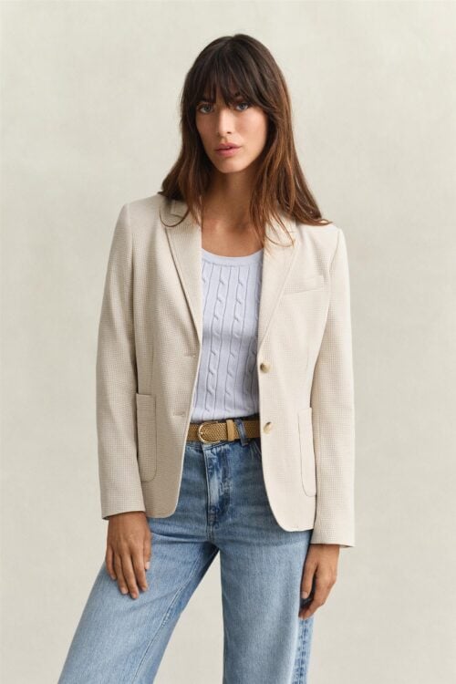 Slim Fit Piqué Blazer