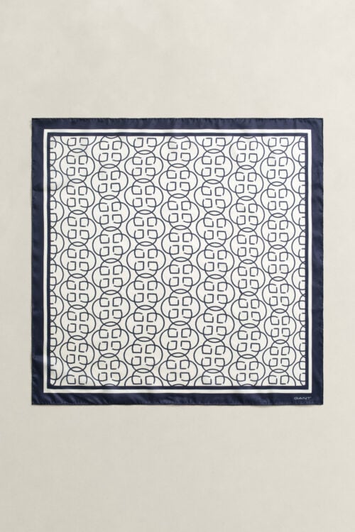 Monogram Print Silk Scarf