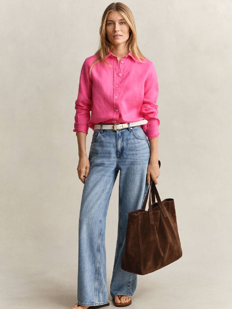 Reg Linen Ls Shirt