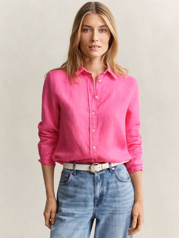 Reg Linen Ls Shirt