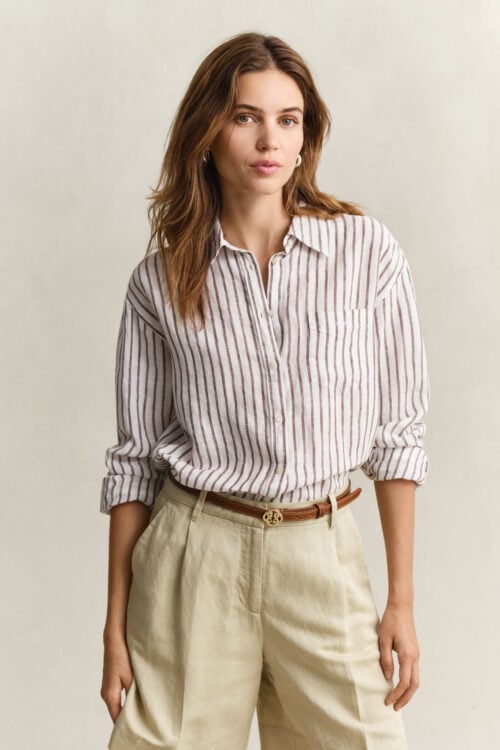 Rel Striped Linen Ls Shirt