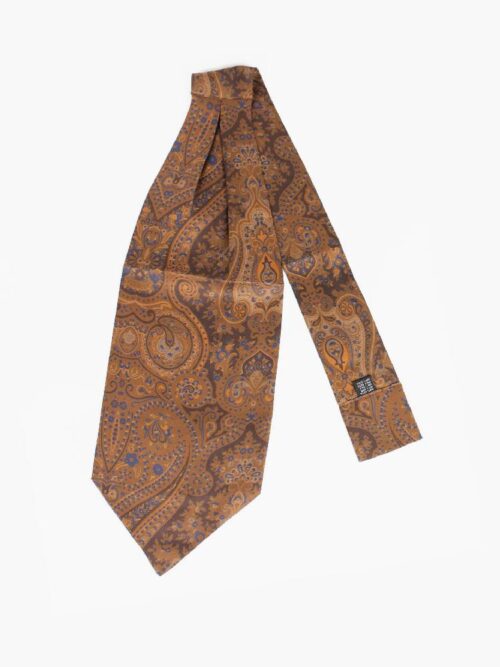 Manzini 100% silk printed silk Ascot