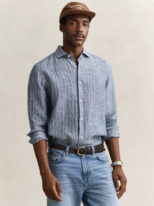 Reg Linen Stripe Shirt