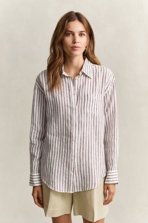 Rel Striped Linen Ls Shirt