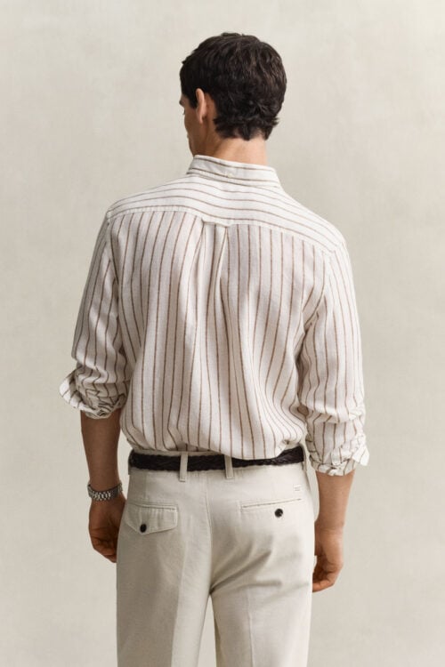 Reg Linen Viscose Stripe Shirt